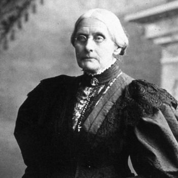 Black and white portrait of Susan B. Anthony.