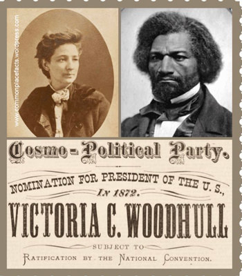 Nomination ticket showing candidate Victoria Woodhull.